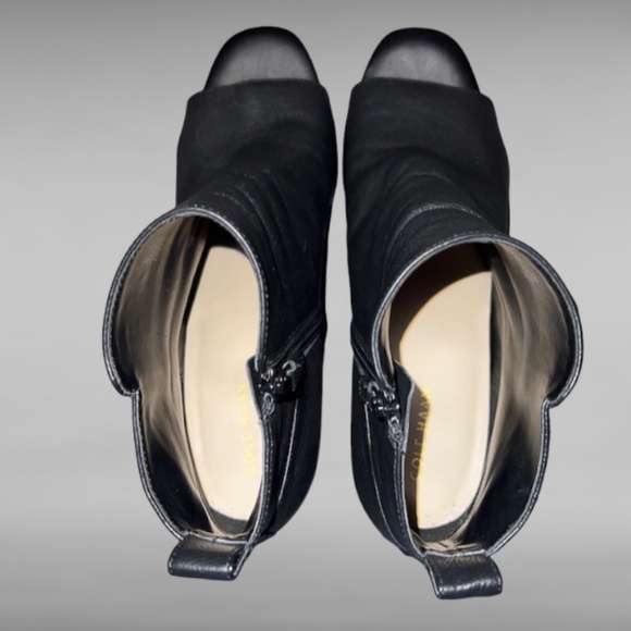 Cole Haan Women's Anisha Open Toe Leather Ankle Boots Size 10 - Picture 4 of 7